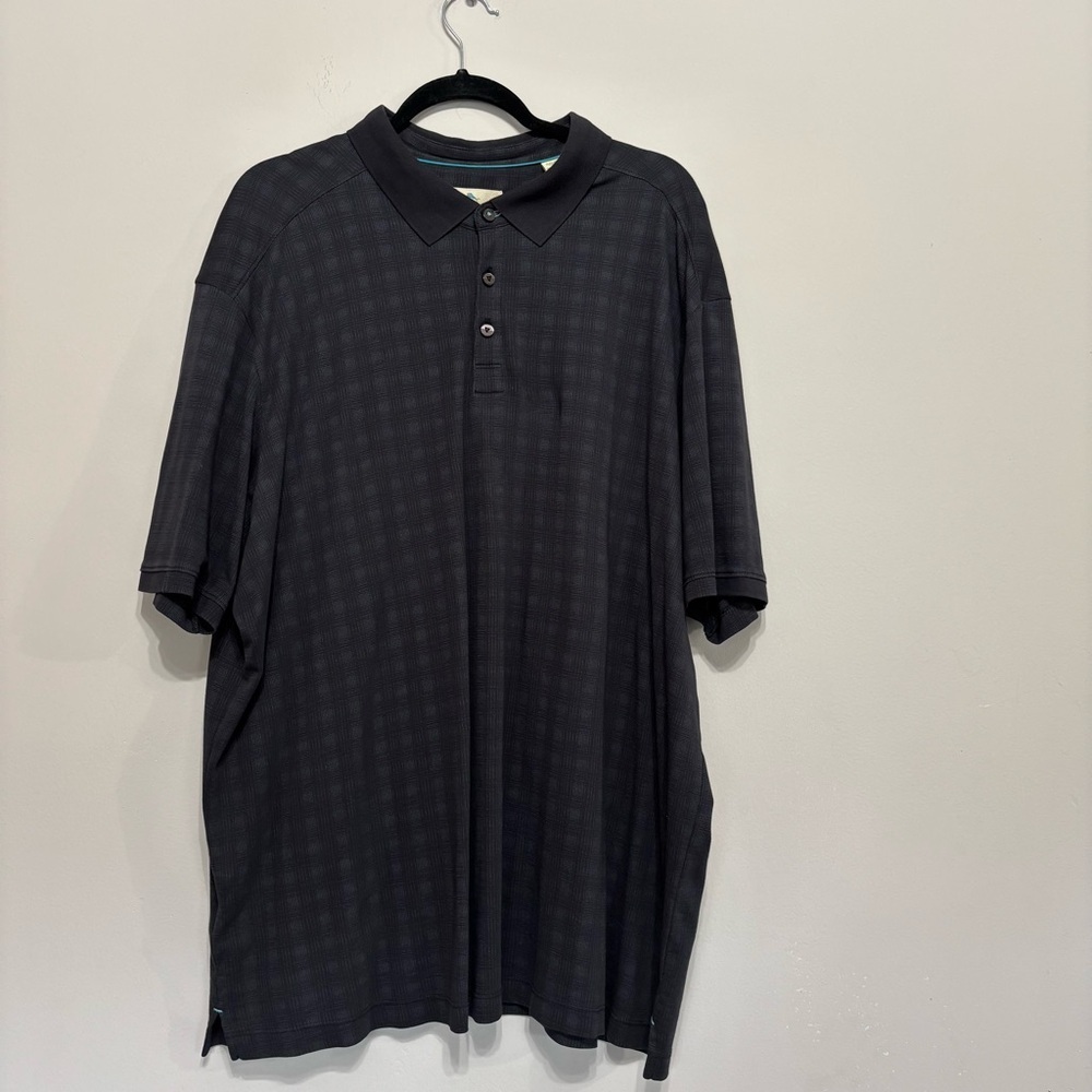 Tommy Bahama Dark Checkered Polo Shirt Size XXLITTG